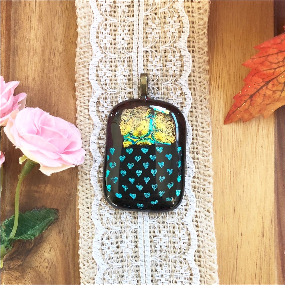 Handmade by Me! Dichroic Glass Pendant